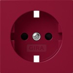 Gira 4984108 Abdeckung passend für Gira SCHUKO-Steckdose mit erhöhtem Berührungsschutz, rot glänzend, System 55 