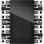 Gira 5015003 Tastsensor mit integriertem Busankoppler, Display, Temperatur-, Feuchte- und Annäherungssensor Weiß 