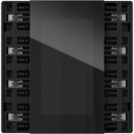 Gira 5016050 Tastsensor 4.55 Plus mit integriertem Busankoppler, Display, Temperatur-, Feuchte- und Annäherungssensor 
