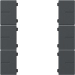 Gira 501928 Wippenset 3-fach passend für Tastsensor 4.55 Plus in Anthrazit, kompatibel mit System 55 