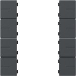 Gira 502028 Wippenset 4-fach passend für Tastsensor 4.55 Plus in Anthrazit, kompatibel mit System 55 