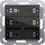 Gira 504700 Tastsensor 4.55 Komfort 3fach mit integriertem Busankoppler, Temperatursensor 