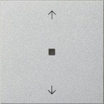 Gira 510526 RF Multi Bedienaufsatz 1-fach mit Pfeilsymbolen für KNX zur Steuerung von System 3000 Einsätzen Alu 