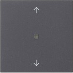 Gira 510528 RF Multi Bedienaufsatz 1-fach mit Pfeilsymbolen für KNX zur Steuerung von System 3000 Einsätzen Anthrazit 