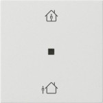 Gira 510603 RF Bedienaufsatz 1-fach mit Heizmodus für KNX Steuerung im System 55 Programmübergreifend in Reinweiß 