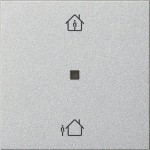 Gira 510626 RF Bedienaufsatz 1-fach mit Heizmodus für KNX Steuerung im System 55 Programmübergreifend, Farbe Alu 