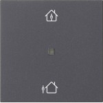 Gira 510628 RF Bedienaufsatz 1-fach mit Heizmodus für KNX zur Steuerung von System 3000 Einsätzen und entfernten KNX 