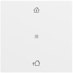 Gira 510672 Multi-Bedienaufsatz 1-fach mit Heizmodus für KNX, kompatibel mit System 70, Reinweiß seidenmatt lackiert 