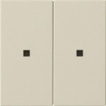 Gira 510701 2-fach RF Bedienaufsatz für KNX mit integriertem Temperatursensor und Repeatermodus Cremeweiß 