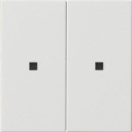 Gira 510703 RF Multi Bedienaufsatz 2-fach für KNX mit integrierter Temperaturmessung und parametrierbarer Tasten 