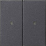 Gira 510728 RF Bedienaufsatz 2-fach für KNX zur Steuerung von System 3000 Einsätzen und entfernten KNX Geräten Anthrazit 