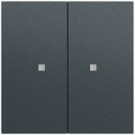 Gira 510773 2-fach Multi-Bedienaufsatz für KNX mit parametrierbarer Tasten- oder Wippenfunktion, integrierter 