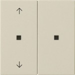 Gira 510801 RF Multi Bedienaufsatz 2-fach mit Pfeilsymbolen für KNX zur Steuerung von System 3000 Einsätzen Cremeweiß 