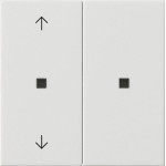 Gira 510803 RF Bedienaufsatz 2-fach mit Pfeilsymbolen für KNX zur Steuerung von System 3000 Einsätzen und entfernten KNX 
