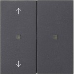 Gira 510828 RF Bedienaufsatz 2-fach mit Pfeilsymbolen für KNX zur Steuerung von System 3000 Einsätzen und entfernten KNX 
