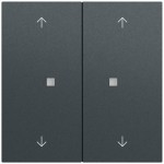 Gira 510873 RF Multi Bedienaufsatz 2-fach mit Pfeilsymbolen für KNX zur Steuerung von System 3000 Einsätzen 