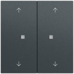 Gira 517473 Taster Wippe 2f Pfeile OneKNX System 70 Anthrazit lackiert 