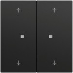 Gira 517474 Taster Wippe 2f Pfeile OneKNX System 70 Schwarz matt lackiert 