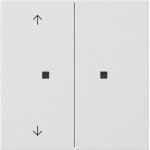 Gira 5175112 Taster Wippe 2f unbedruckt/Pfeile OneKNX Flächenschalter Reinweiß 