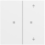 Gira 517572 Taster Wippe 2f unbedruckt Pfeile OneKNX System 70 Reinweiß matt lackiert 