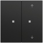 Gira 517574 Taster Wippe 2f unbedruckt Pfeile OneKNX System 70 Schwarz matt lackiert 