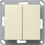 Gira 517801 Batteriebetriebener RF Wandsender 2fach für KNX mit USB Micro Typ B Schnittstelle Cremeweiß 