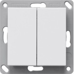 Gira 517803 Batteriebetriebener RF Wandsender 2fach für KNX mit USB Micro Typ B Schnittstelle, parametrierbar über ETS 