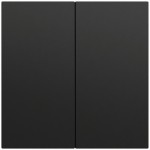 Gira 536274 Bedienaufsatz 2-fach schwarz matt lackiert passend für System 70 Programmübergreifend und System (Zubehör) 