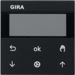Gira 5366005 System 3000 Jalousie- und Schaltuhr Display Schwarz matt 