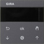 Gira 536628 System 3000 Jalousie- und Schaltuhr Display Anthrazit 