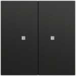 Gira 536974 Wippe 2-fach unbedruckt mit Kontrollfenster in Schwarz matt lackiert (Ersatzteil) (Zubehör) 