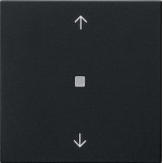 Gira 5382005 Bedienaufsatz mit Bluetooth für System 3000 und System 55, schwarz matt, zur Steuerung von Behängen 