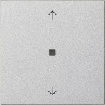 Gira 538226 Bedienaufsatz mit Bluetooth für System 3000 und System 55, Pfeilsymbole, Farbe Alu, Steuerung von Behängen 
