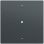 Gira 538273 Bedienaufsatz mit Bluetooth-Pfeilsymbolen für System 70 und System 3000 in Anthrazit matt lackiert 