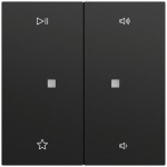 Gira 538474 Wippe 2f Audiostrg System 70 Schwarz matt lackiert 