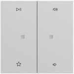 Gira 538476 Wippe 2f Audiostrg System 70 Grau matt lackiert 