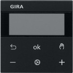 Gira 5393005 System 3000 Raumtemperaturregler Display System 55 Schwarz matt 