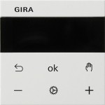 Gira 539303 System 3000 Raumtemperaturregler Display System 55 Reinweiß glänzend 