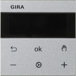 Gira 539326 System 3000 Raumtemperaturregler Display System 55 Farbe Alu 