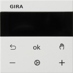 Gira 539327 System 3000 Raumtemperaturregler Display System 55 Reinweiß seidenmatt 