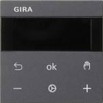 Gira 539428 System 3000 Raumtemperaturregler Bluetooth System 55 Anthrazit 