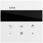 Gira 539470 Raumtemperaturregler mit Bluetooth-Steuerung, kapazitiver Sensorfläche Reinweiß 