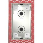 Gira 552200 Gira Einbaudose flächenbündig 2-fach für System 106. Senkrechte und waagerechte Montage möglich 