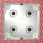 Gira 552800 Flächenbündige Einbaudose 2 x 2-fach für System 106 mit senkrechter und waagerechter Montage 