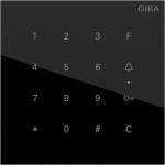 Gira 5550000 Codetastaturmodul mit verschleißfreiem Glas-Tastenfeld und LED-Beleuchtung Schwarz 