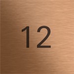 Gira 5560921 Info-Modul in Bronze für System 106 zur gut sichtbaren Darstellung von Hausnummern 