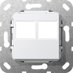 Gira 562903 Abdeckung für Modular Jack 2fach LexCom-Buchsen in Reinweiß glänzend 