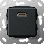 Gira 567010 Einsatz HDMI Kabelpeitsche Schwarz matt 