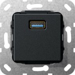 Gira 568310 USB 3.0 A K-Peitsche Einsatz Schwarz m 