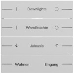 Gira 576476 Wippenset 4-fach individuell passend für Tastsensor 4.70 in Grau matt lackiert (Zubehör) 
